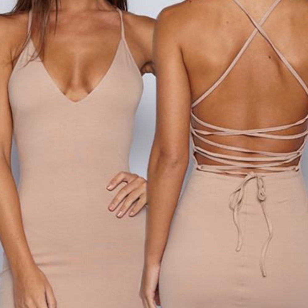 Babyboo “With Bae” White Slinky Dress